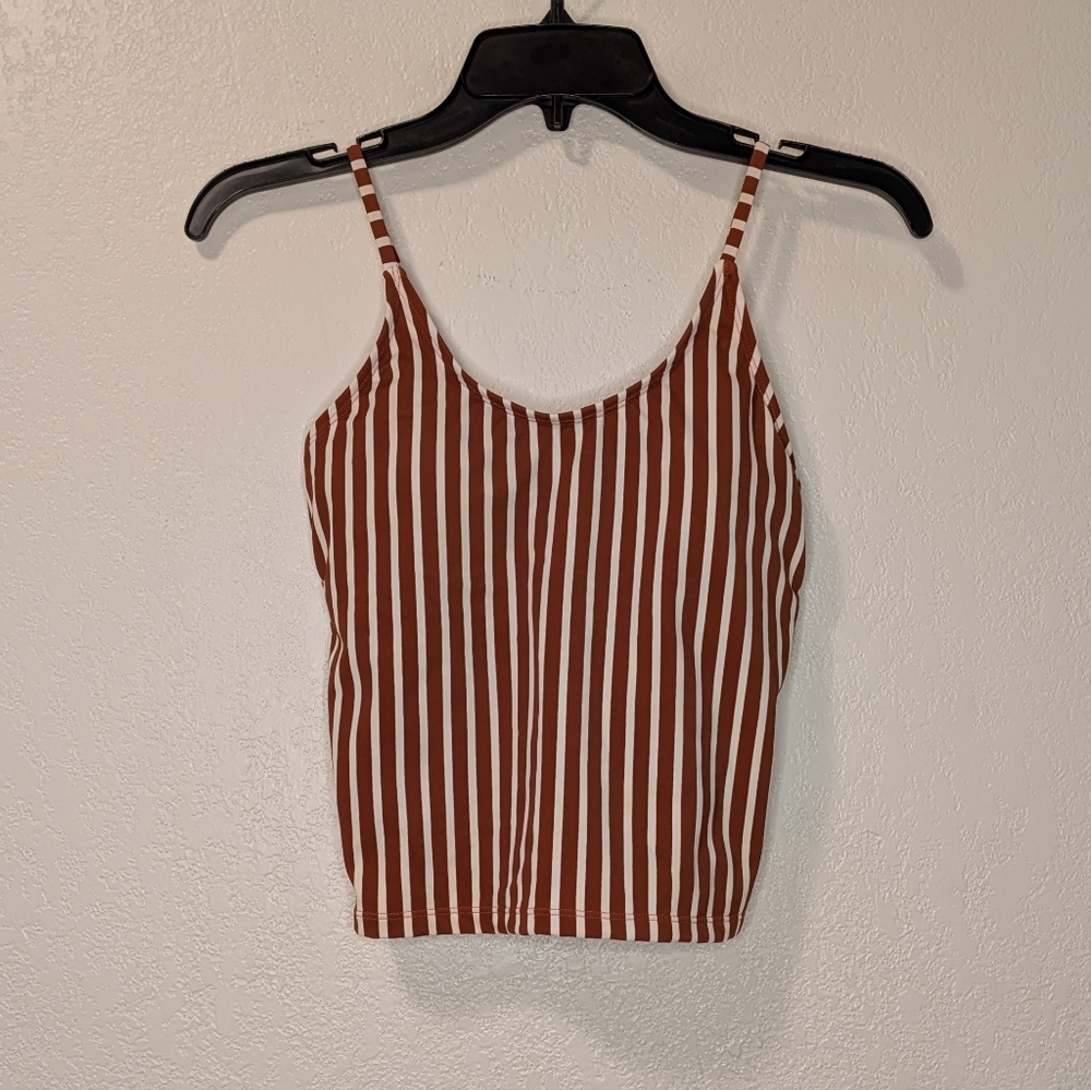 Coral Reef Striped Swim Camisole